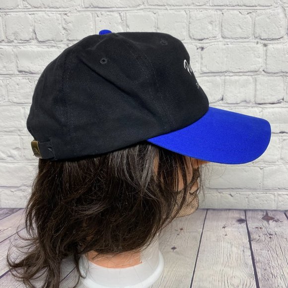 Vintage Hat Cap Strap Back Black Blue Paradise Trucking Embroidered Logo Truck - Picture 2 of 9